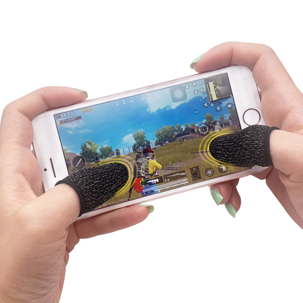

10 pcs Anti-Slip Finger Sleeves For Phone Game Oil-Proof Thumb Covers Breathable Screen Touch Protector Lightweight Gaming