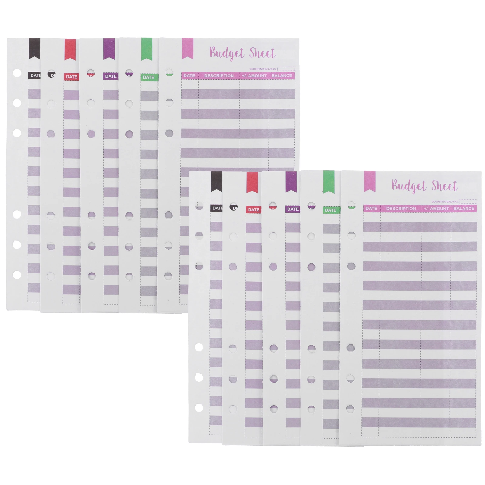 

36 Sheets Budget Envelope Insert Core for Binder Expense Tracker Practical Cash Management Planner Office Supplies