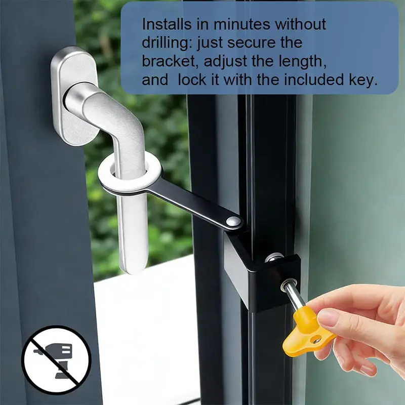 

1/2/3/4PCS Adjustable Car Window ChildSafety Lock Self-adhesive Non Drilling Car Window Limiter Household MultifunctionalLock