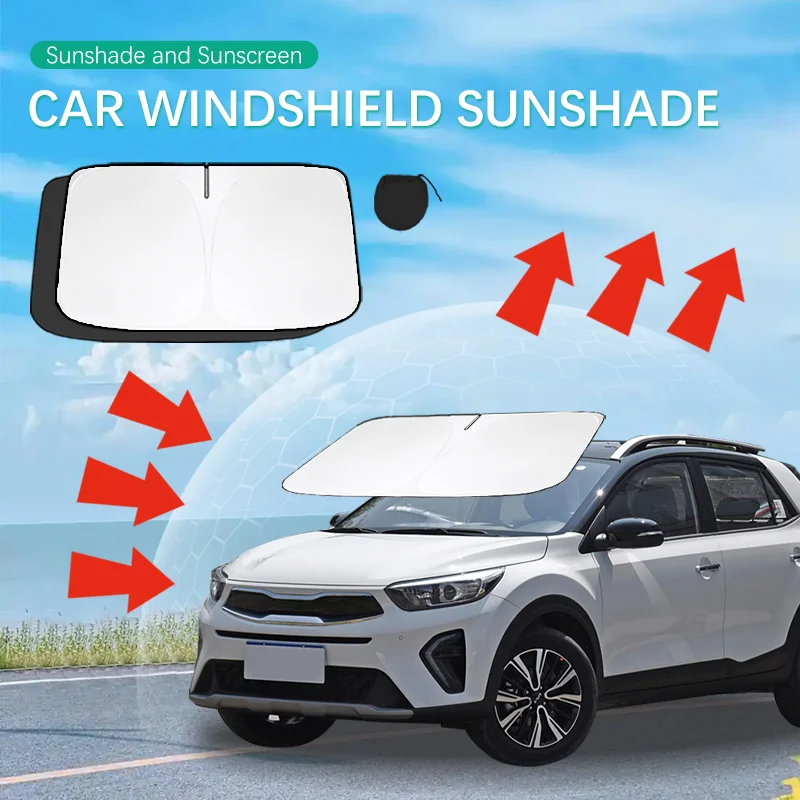 

Car Sun Visor For Kia KX1 Niro EV6 KX3 KX5 KX7 Front Windshield Sunshade Heat Insulation Summer Cooling Auto Accessories