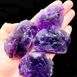 Natural Stones Amethyst Raw Purple Rough Quartz Crystal Reiki Healing Energy Gemstone Mineral Specimen Home Decoration