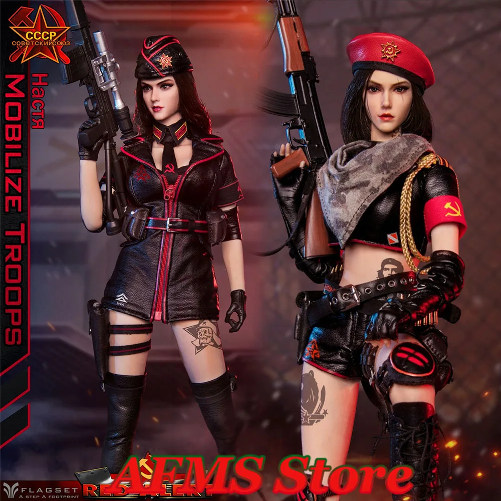 FLAGSET FS-73048 1/6 SCALE collectible figure Nasjia Bella Red Alert Soviet Sniper Squad Dolls 12'' Women Soldier Action Figure