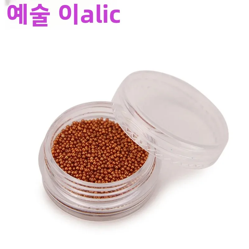 12pcs Mini Caviar Beads 0.8mm Pearlescent Nail Art Rhinestones 3D Charm Decorative Accessories for Crafting