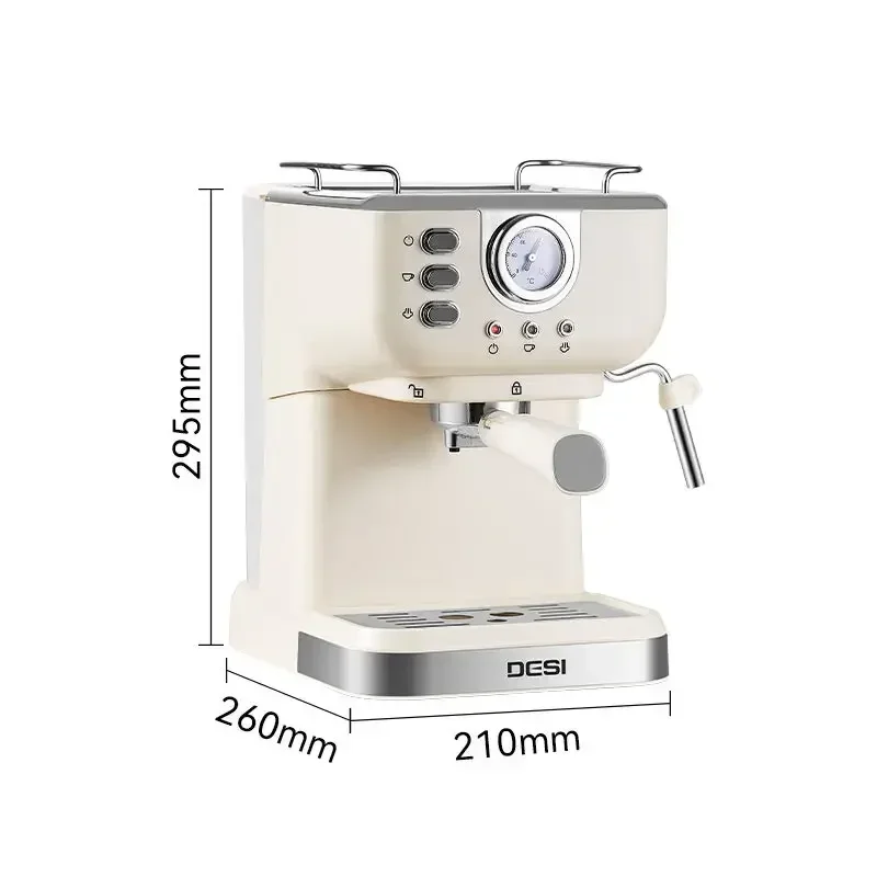 Commercial Italian Semi - Automatic Coffee Machine with One - Click Extraction and Integrated Milk Foam Function