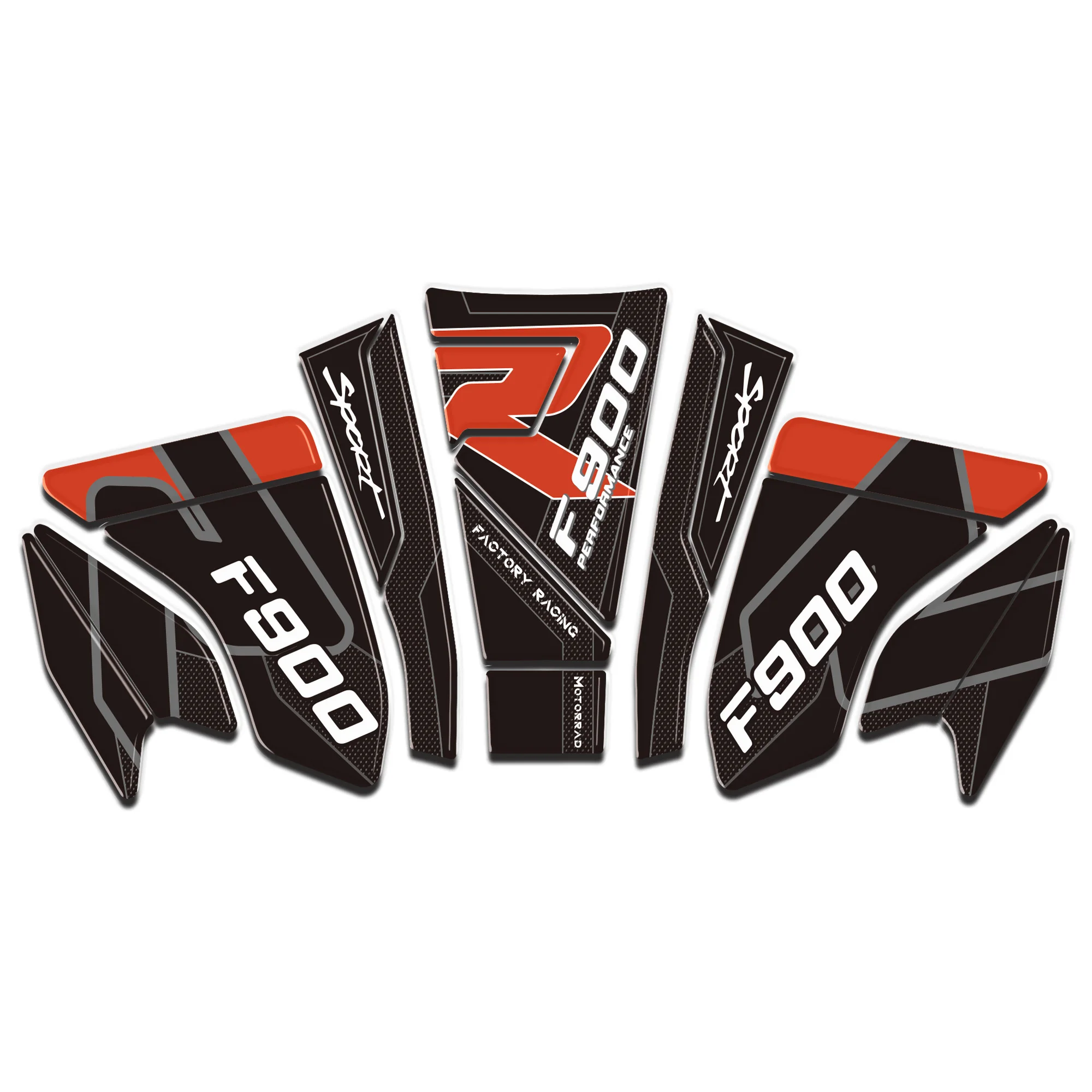 3D Sticker Decoration and Protection of Motorcycle Tank Compatible with BMW F900R