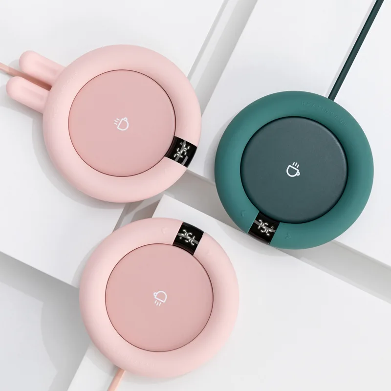สร้างสรรค์กาแฟชาแก้วอุ่นอุ่น Pad ไฟฟ้าถ้วยความร้อน Pad สำหรับ Home Office 3อุณหภูมิจอแสดงผล LED ปรับได้ไอเดียของขวัญ