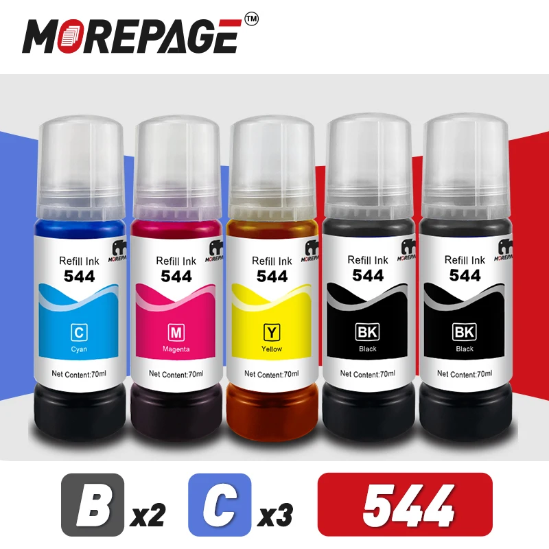

544 103 104 522 Dye Ink For Epson Ecotank with L3250 L4150 L1110 2750 L3100 4700 4750 ET-2400 ET-2720 Printer Compatible Desktop