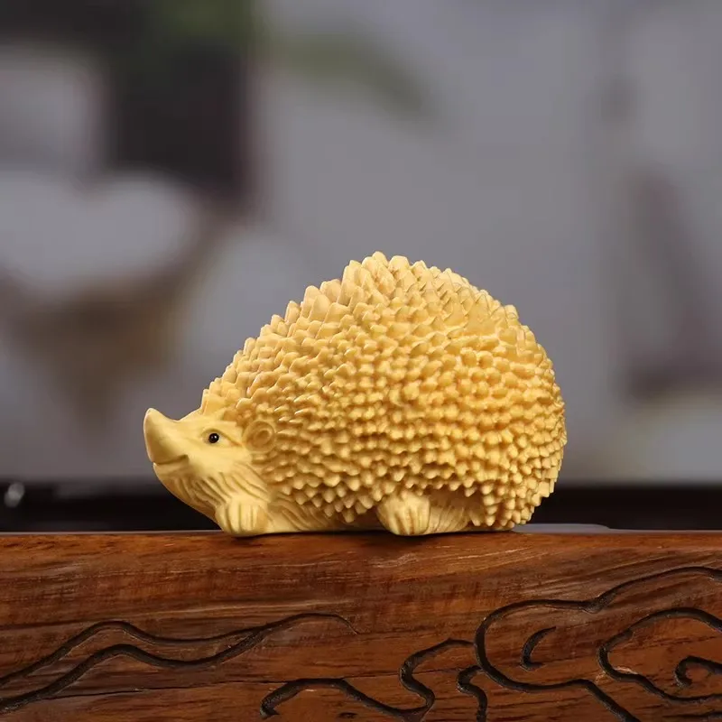 

Китайская самшитовая статуя ежа ручной работы, коллекционная нецке