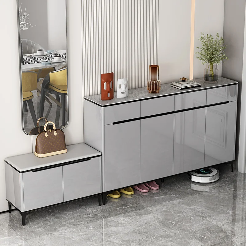 Entryway Design Shoe Cabinet Bench Nordic White Storage Shoe Cabinet Large Capacity Organizador De Zapatos Luxury Furniture