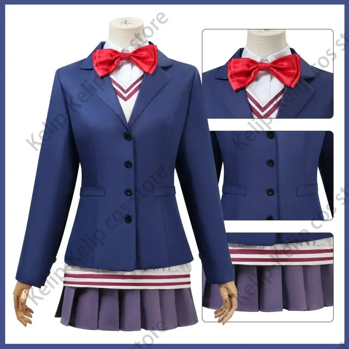 

2024 New Anime DAN DA DAN Airo Shiratori Cosplay Costume Japanese JK School Uniform Coat Skirt Woman Lovely Kawaii Campus Suit