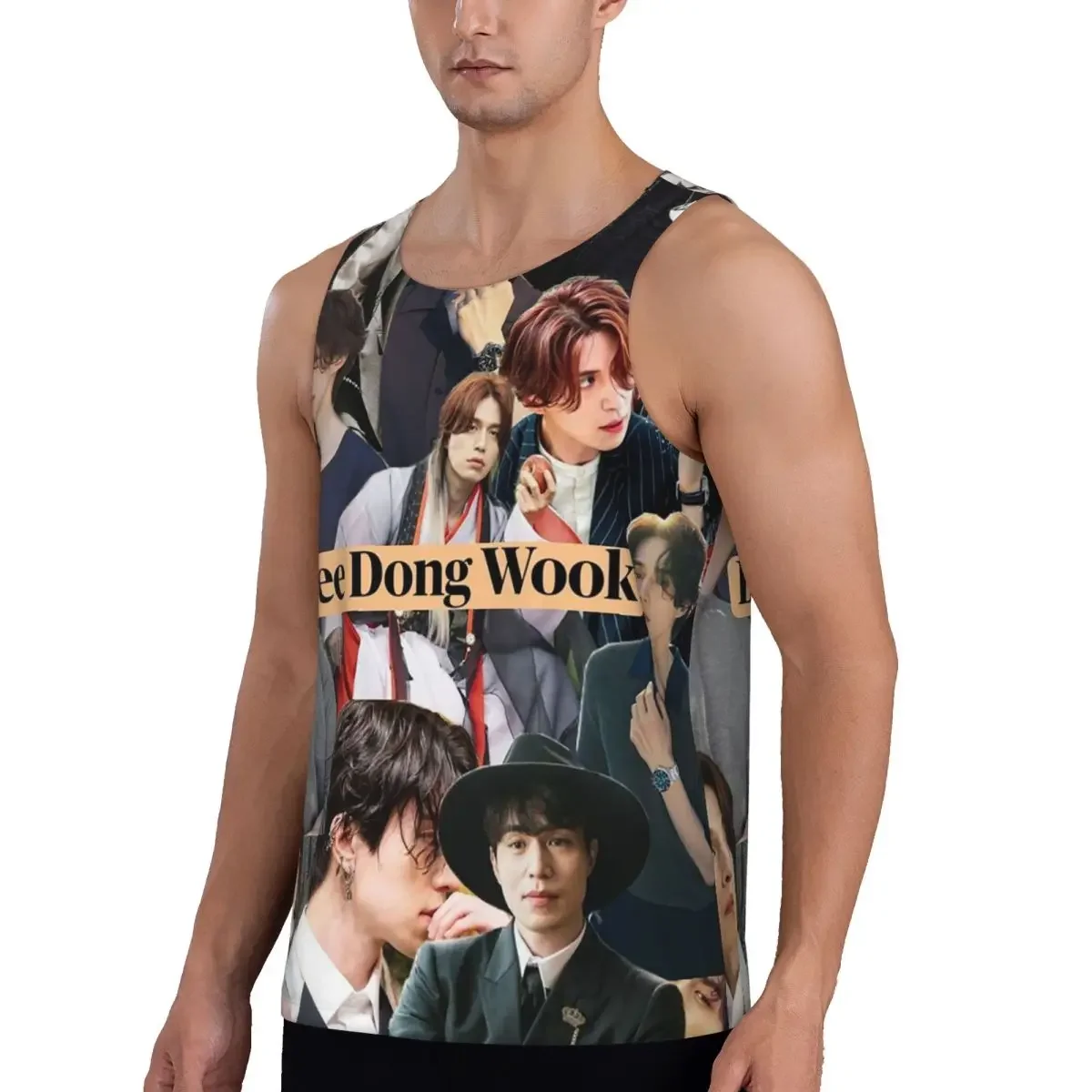 Quick Dry Lee Dong Wook Gym Tank Muscle Sleeveless Shirt Bodybuilding Breathable Vest