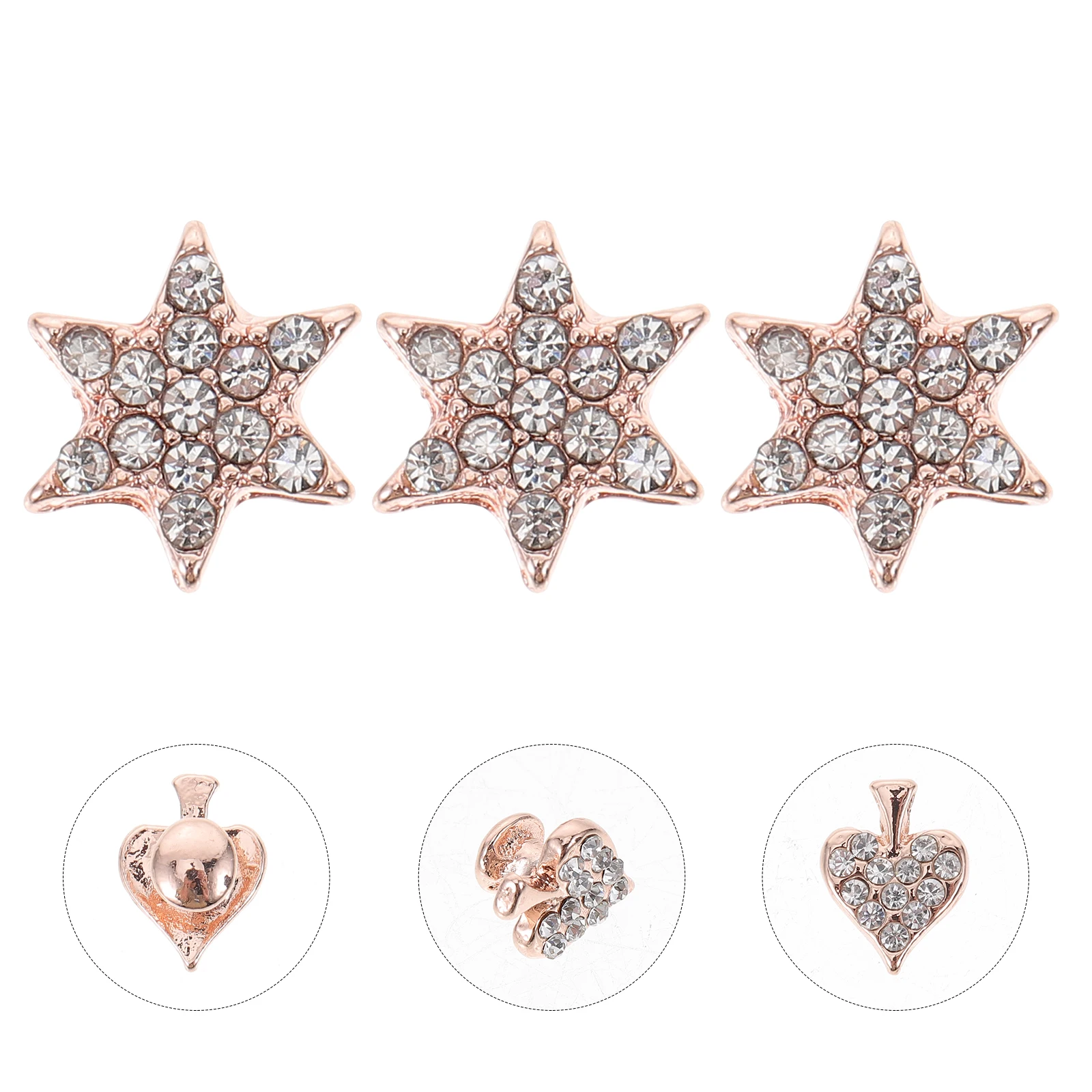 

3pcs Silicone Nail Charm Decorative Strap Studs Watch B Charms Accessories Long Service Life Stylish Comfortable Easy Install