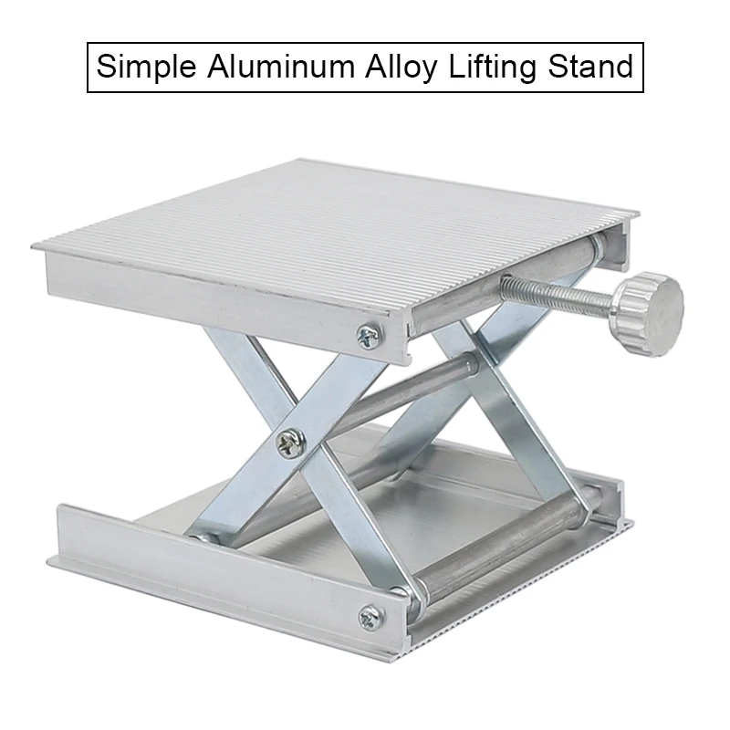 90x90mm Lifting Platform Spirit Level Lift Bracket 25-90mm Height Adjustable Universal Rotatable Stand for Floor Stick Laborator