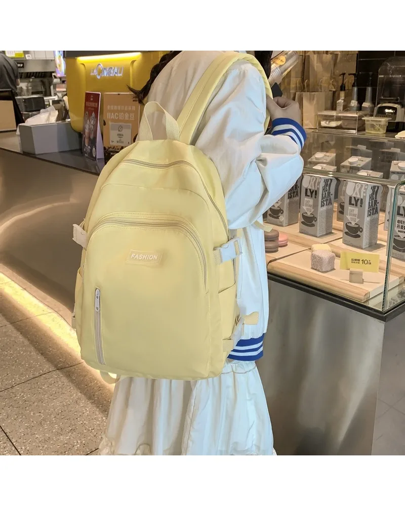 New school season custom printing student schoolbag outdoor storage backpack simple letters out sports backpack