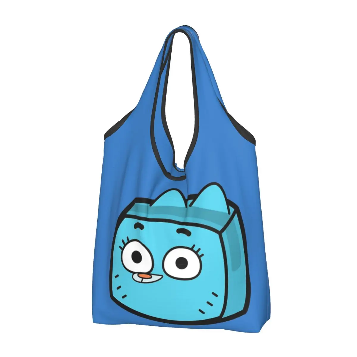 Nicole Gumball Watterson Portable Tote Shopping Bags Large Capacity Shopper Bag Groceries Handbag Shoulder Bag