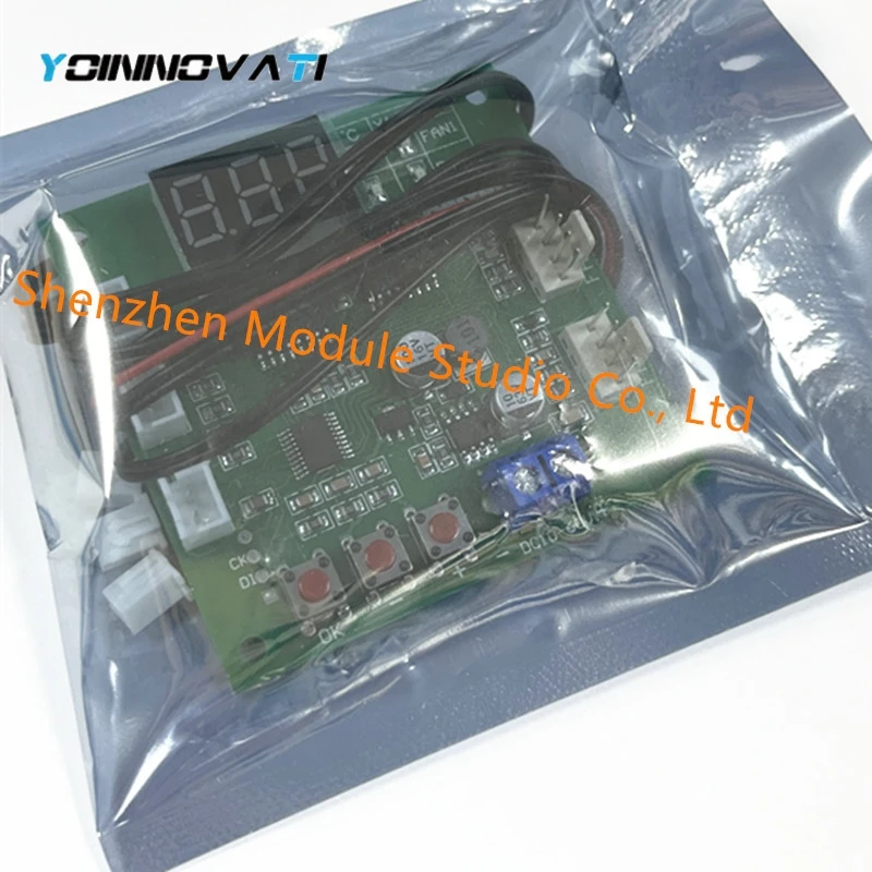 1 DC 12V 2 Channel 4 Wire Fan PWM Temperature Controller PC Fan Motor Speed Controller LED Digital Thermostat With NTC 10K Probe