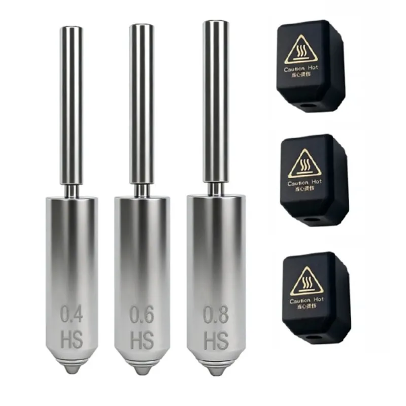 A13E-For Kobra S1 Max Compatible Hardened Steel Nozzle- Silicone Sleeve Included For 3D Printing Printer Heads-0.4Mm, 0.6Mm, 0.8