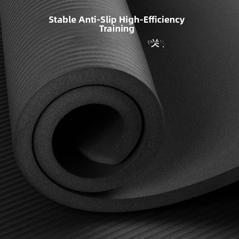 Herren-Yogamatte, 20 mm, verlängert, und verbreitert, rutschfest, Fitness-Trainingsgerät, reine Farbe, NBR-Material, Yoga-Pad