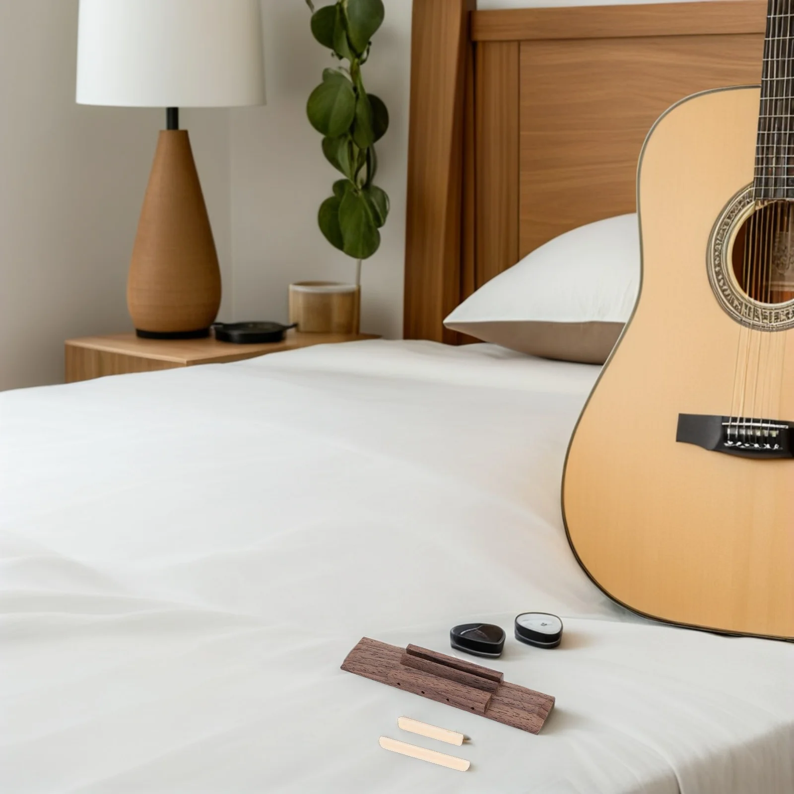 1 مجموعة 1 مجموعة الخشب القيثارة جسر استبدال الجوز السرج قابل للتعديل ل 4-سلسلة القيثارة السلس قسط أجزاء الملحقات سلسلة #4