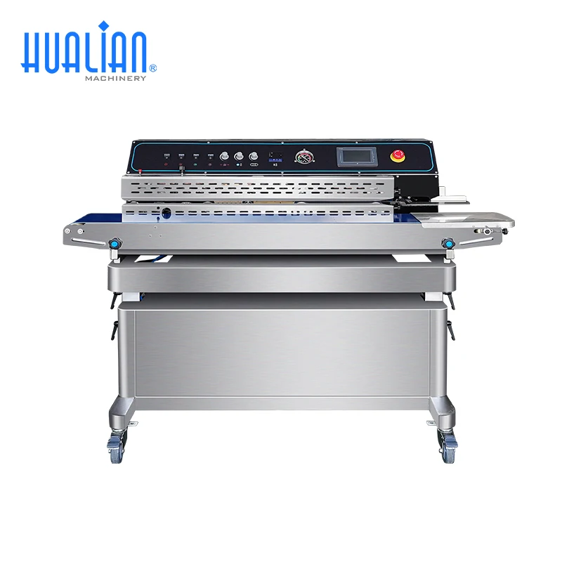 FRM-980WH Hualian Solid-ink Coding Air Sucking Gas-flushing Continuous Band Sealer For Bag Packaging