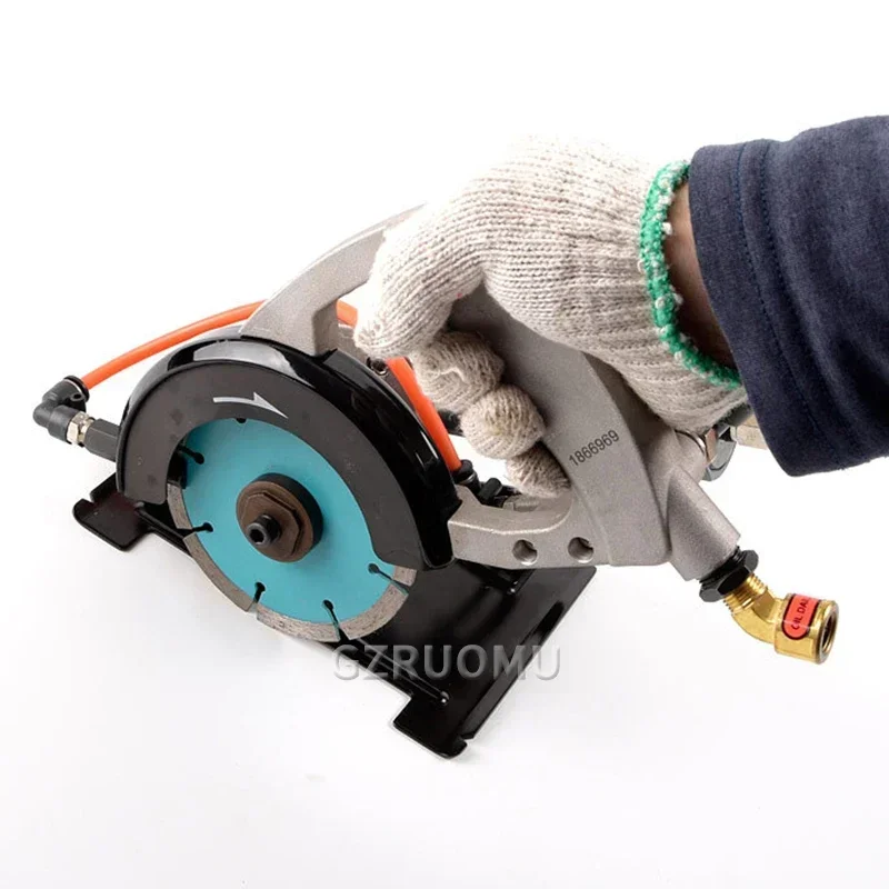 BX-110Q Pneumatic Stone Cutting Machine 4 Inch Handheld Industrial Water Injection Marble Granite Cutting Machine Max Depth 30MM