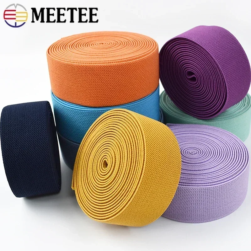 2Meters 10-50mm Elastic Bands for Bra Sewing Trousers Waistband Rubber Band Stretch Webbing Tapes DIY Underwear Accessories