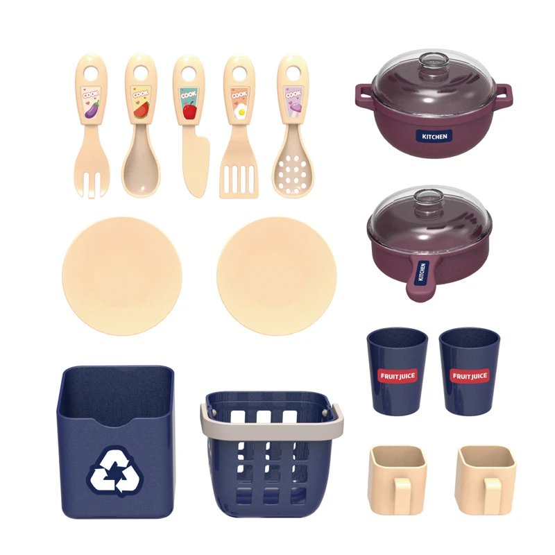 QS – maison de jeu de simulation personnalisée, 46CM, grand enfant électrique, filles, cuisine réaliste, jeu de nourriture, lumières de pulvérisation, Machine de cuisine, jouets