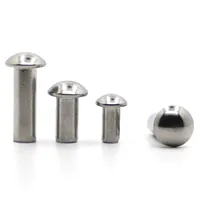10-50pcs M0.8 M1 M1.2 M1.4 M1.6 M2 M2.5 M3 M4 M5 M6 GB867 304 Stainless Steel Solid Round Head Rivet Alloy Self-plugging Rivet