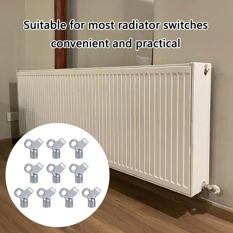 

652F 10pcs Practical Radiator Bleed Keys Heating Valves for Home & Commercial Use