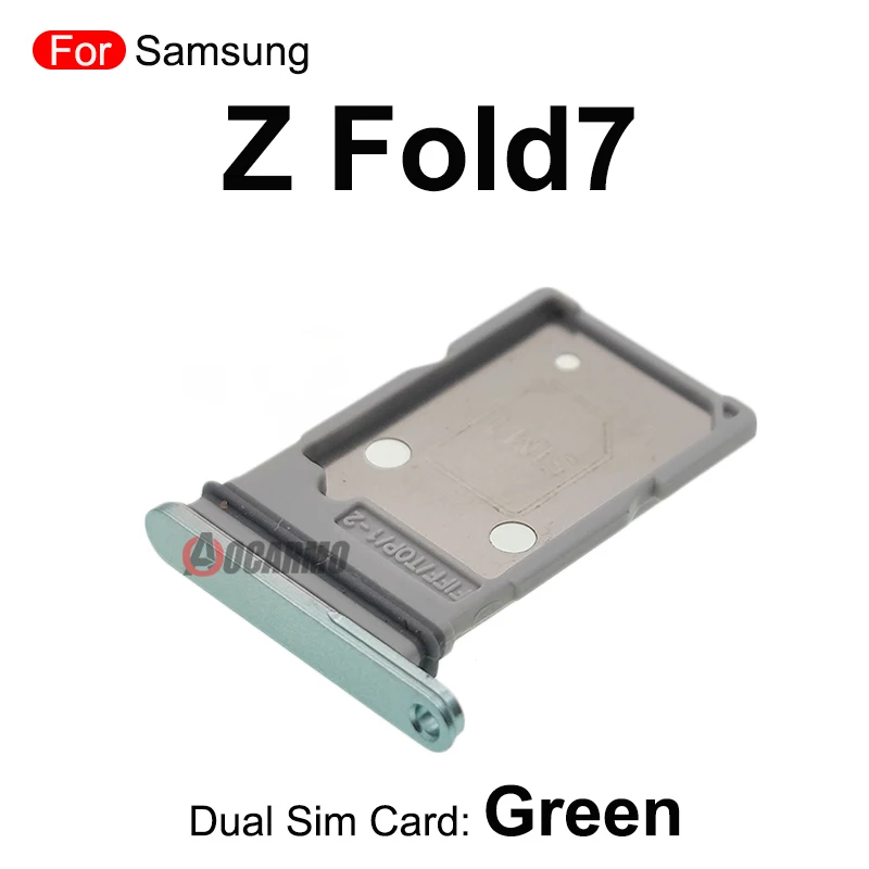 For Samsung Galaxy Z Fold 7 SM- F966 Dual Sim Tray Black/ Blue /Green/ Silver Single SIM Card Holder Slot Repair Parts