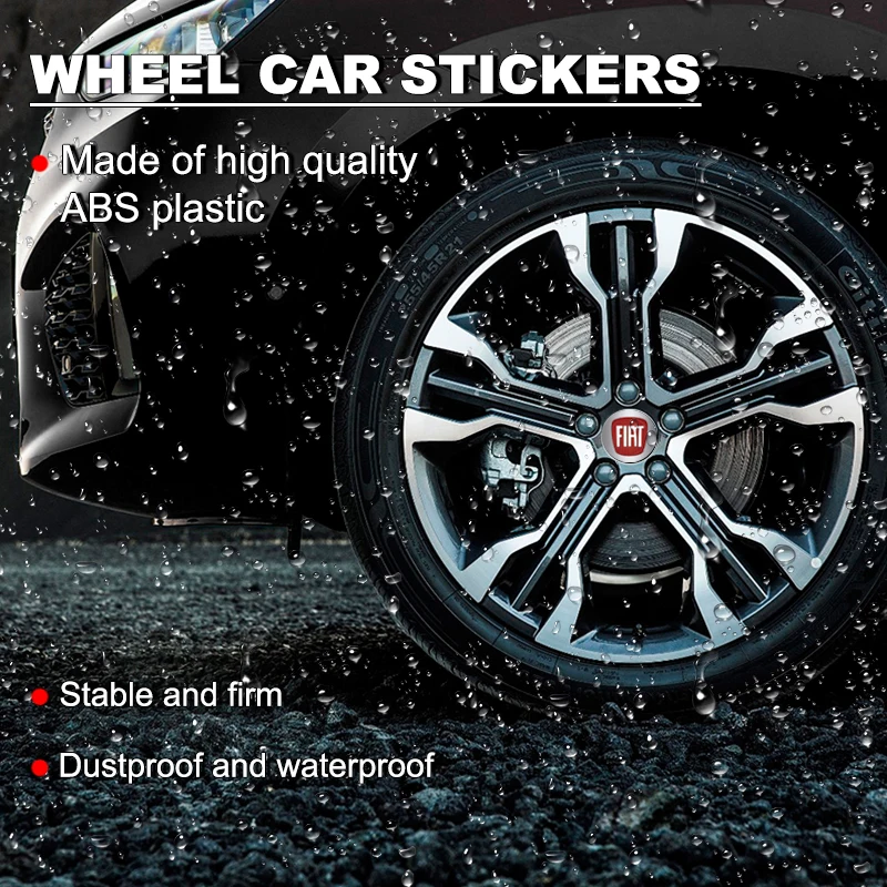 56mm car wheel hub center cover logo sticker For Fiat 500 500L 500X 124 Aegea MobiPanda Tipo Sedici Centoventi Fiorino Qubo Toro view 4