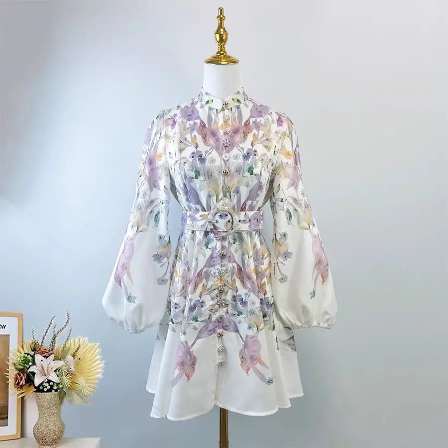 

Printed Women's Dress 2025 Summer New Elegant Linen cotton Dresses Design Elegant Temperament Personality Casual Vacation Dress