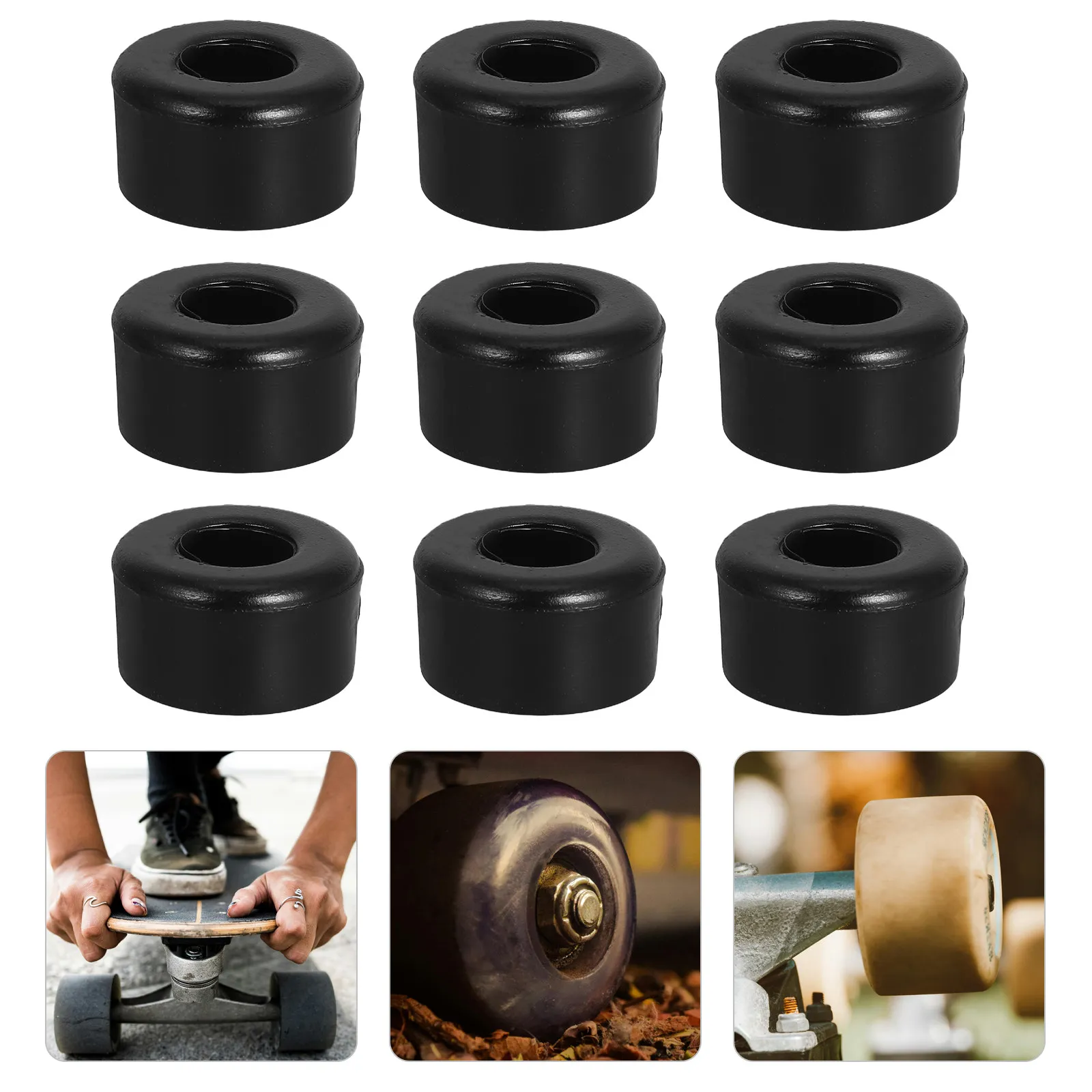 20 Peças Buchas de Skate Antichoque para Rodas de Patins, Skate de Quatro Rodas e Longboard - Estabilidade Aprimorada, Conforto e Redução de Vibração