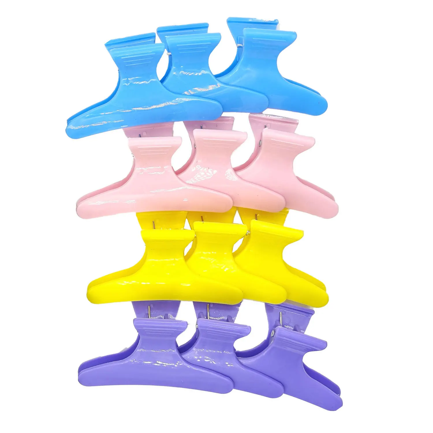 12PCS Haar Zubehör Haar Clips Partition Greifen Clip Bunte Schmetterling Clip Lange Mund Clip Haar Platte Haar Flechten Werkzeuge – Detail 17