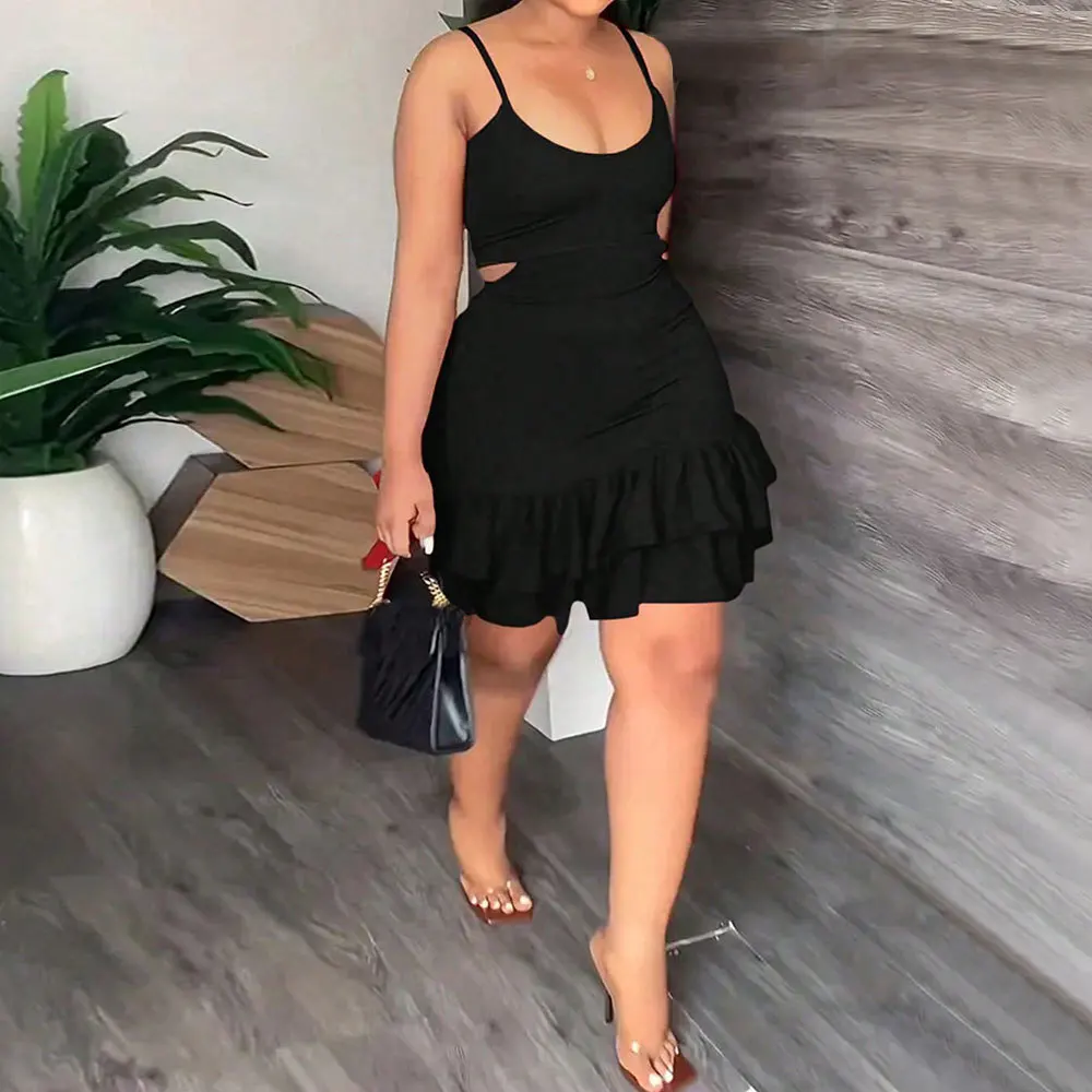 

Large Size Women's 202 Spring/summer New Versatile Commuting Style Dress, Slim Fit Waist Cinching Short Skirt Casual Y2k