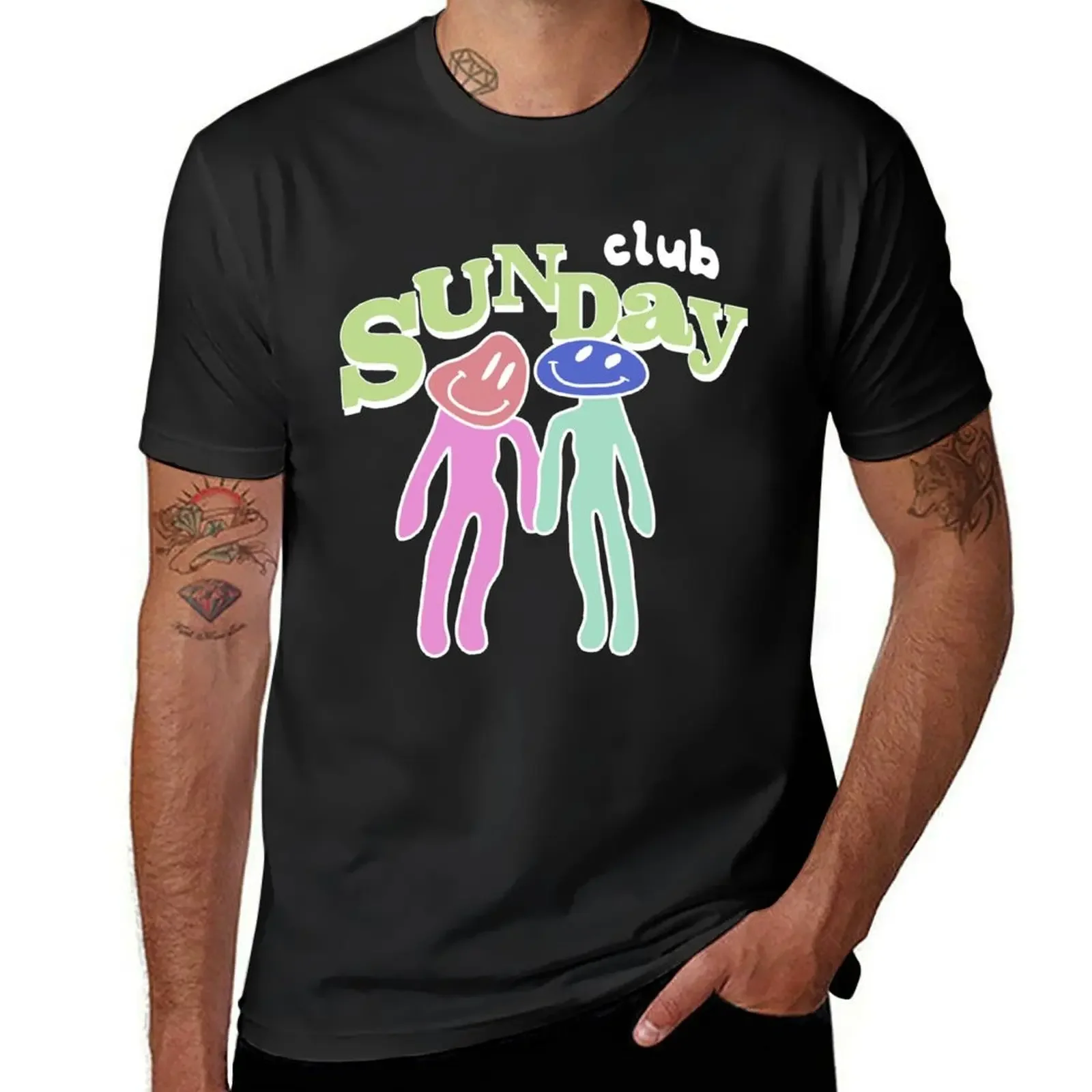 club sunday T-Shirt summer clothes Aesthetic clothing men t shirts