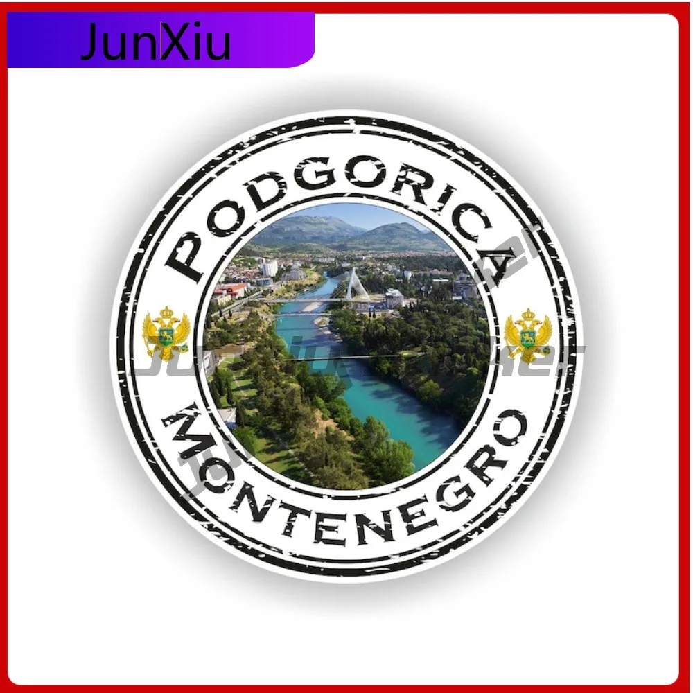

Podgorica Montenegro Seal Sticker Round Cool Laptop Window Fade Resistant Car Modification Vinyl Decal For Car Truck SUV Window