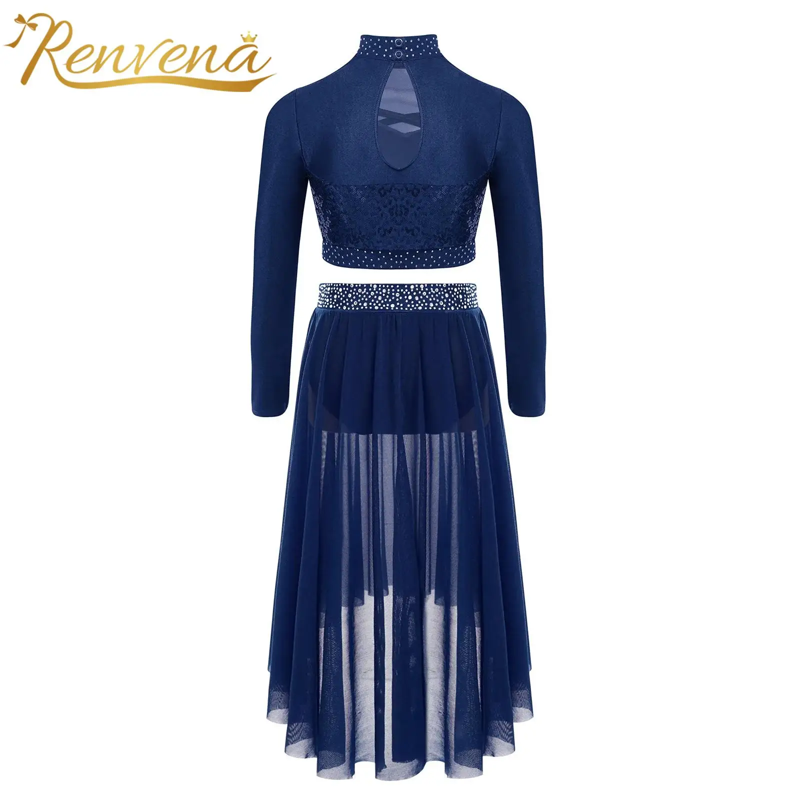 Kinder Lyrisches Latein-Tanzkostüm Mädchen Cha-Cha Samba Salsa Jazz Tango Tanzkleidung Leotard-Kleid mit Ausschnitten Quasten Pailletten-Kleid