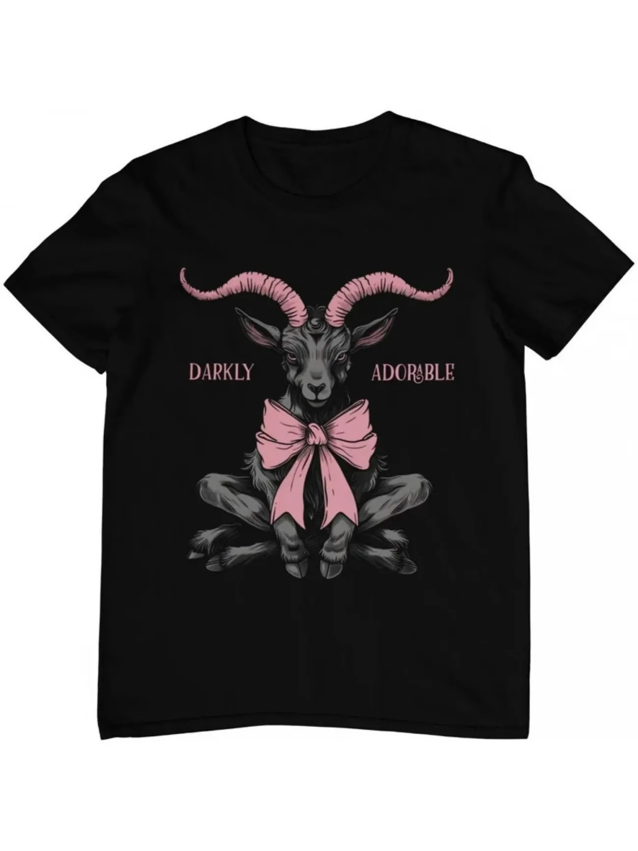 Bewitching Gothic Style T-Shirt Darkly Cute Modern Dark Aesthetic Art Weirdcore Ironic Art Unhinged Brainrot Meme Men's Tops Tee