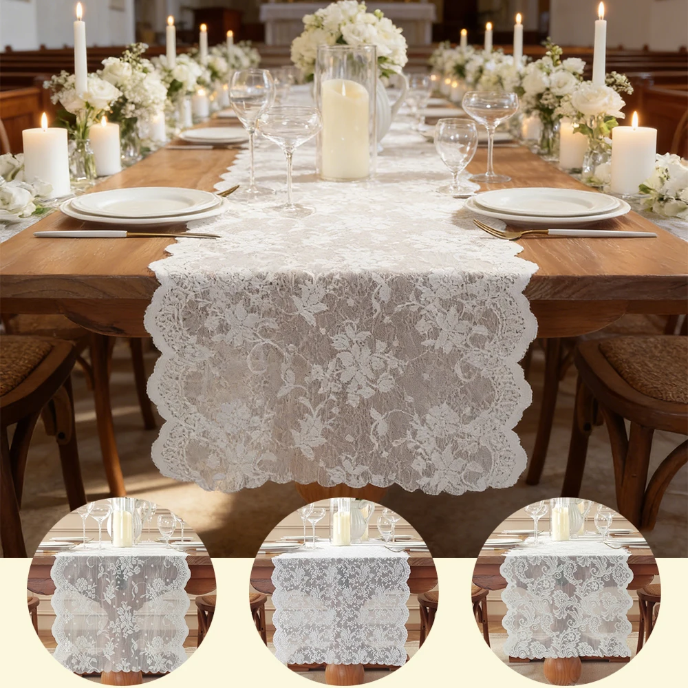 

French Style Table Runner Lace Table Runner, Lace Track on The Tables Wedding Decorative Table Flag Tables Runner Camino De Mesa