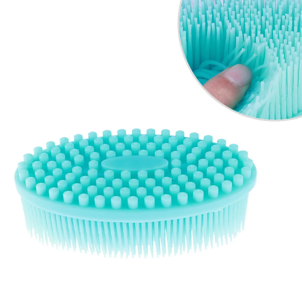 2pcs-baby-bath-silicone-brushes-thick-massage-shower-scrubbers-soft-cleaning-scrubbers-for-kids-blue-pink-baby-bathing