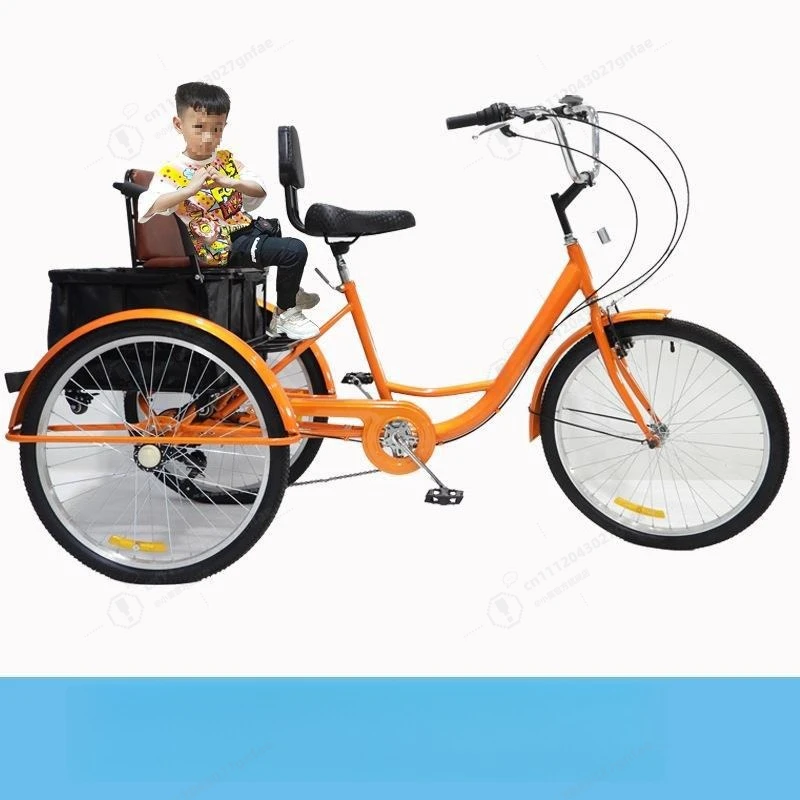 Wholesale Bulk 3 Wheel Cargo Trike Utility Pedal Bicycle with Hand Trolley Attachment Durable Steel Frame for Community Delivery - view 2