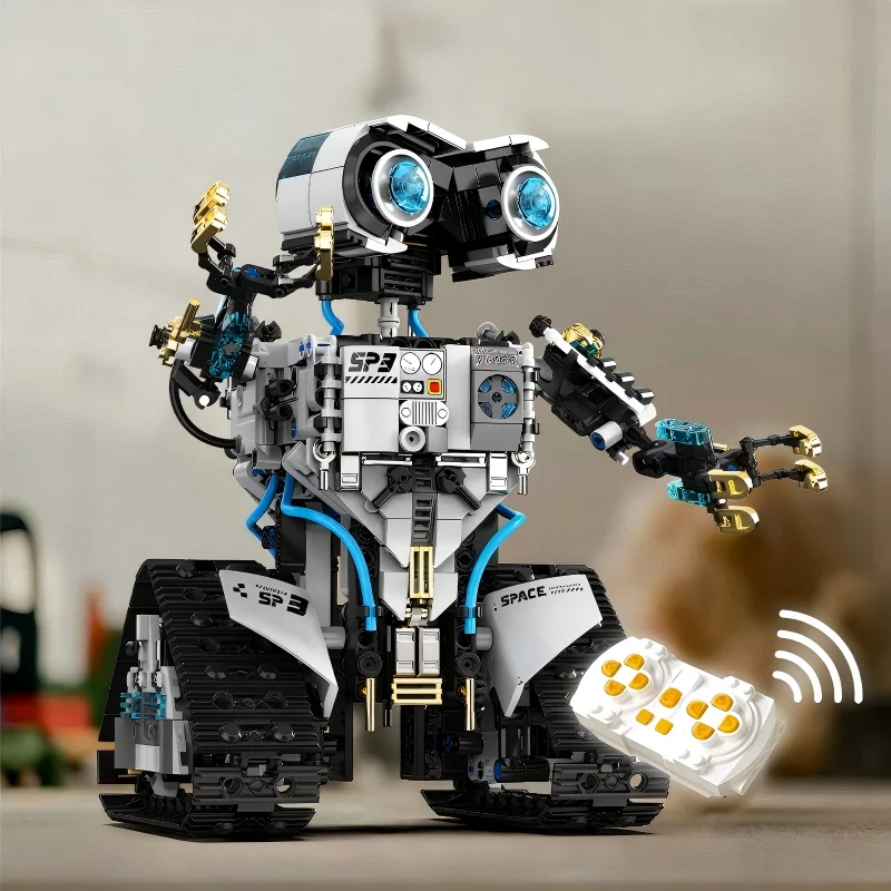 

2026 New Programmable Remote Control Robot Building Blocks Space Battleship Educational Puzzle Toy for Kids 8+ Birthday Gift