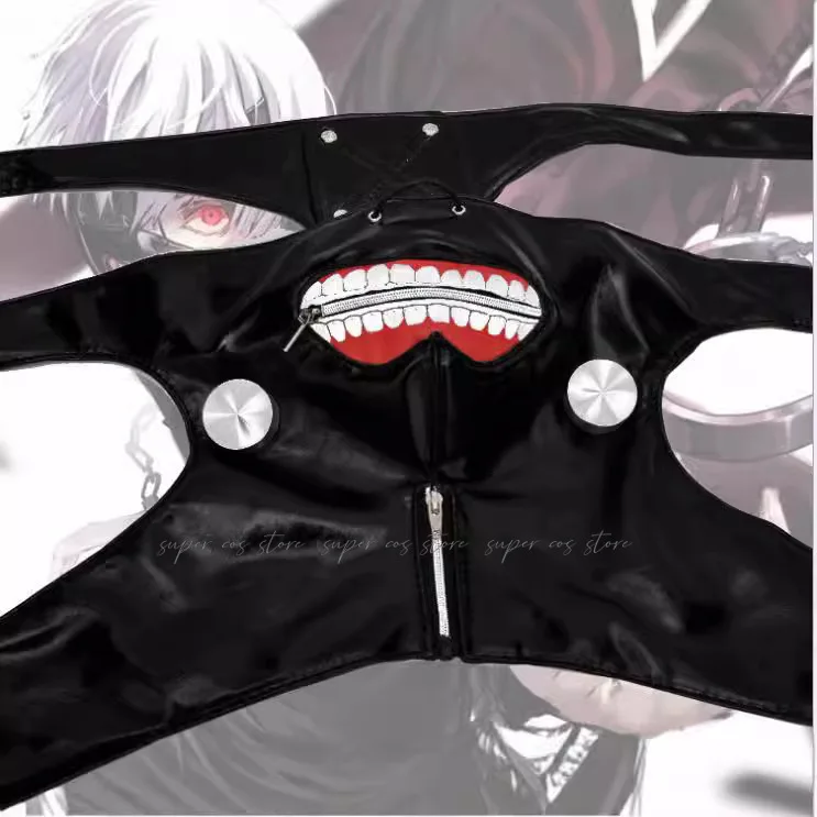 Kaneki Ken-Disfraz de Cosplay con capucha, chaqueta, pantalones cortos, conjunto completo de trajes, uniformes para hombres, máscaras, traje de cómic de Anime, accesorios