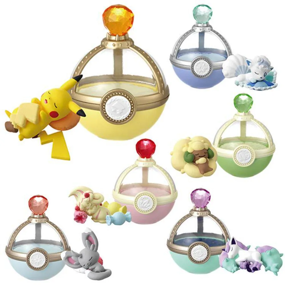 

Pokémon Dreaming Case Series Poke Ball Figure Blind Box Kawaii Pikachu Eevee Ponyta Sleeping Figure Pokéball Collectible Figure