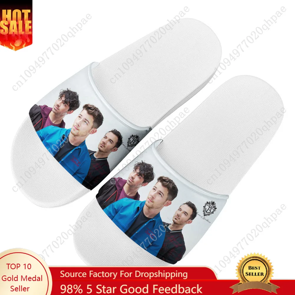 Jonas Brothers Slippers Home Bathroom Sandals Water Shoes Men Women Teenagers Indoor Poor Sandal Customized Summer Slipper