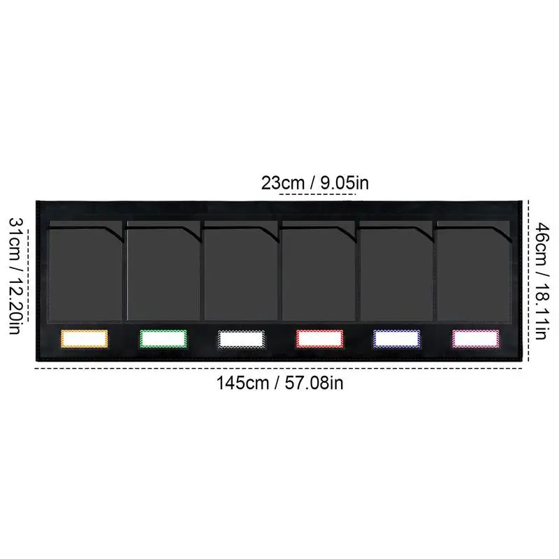 Hangende zakdiagram 6-pocket muurmap organisator klasorganisatie en opslag hangend voor thuiskantoor school om te besparen