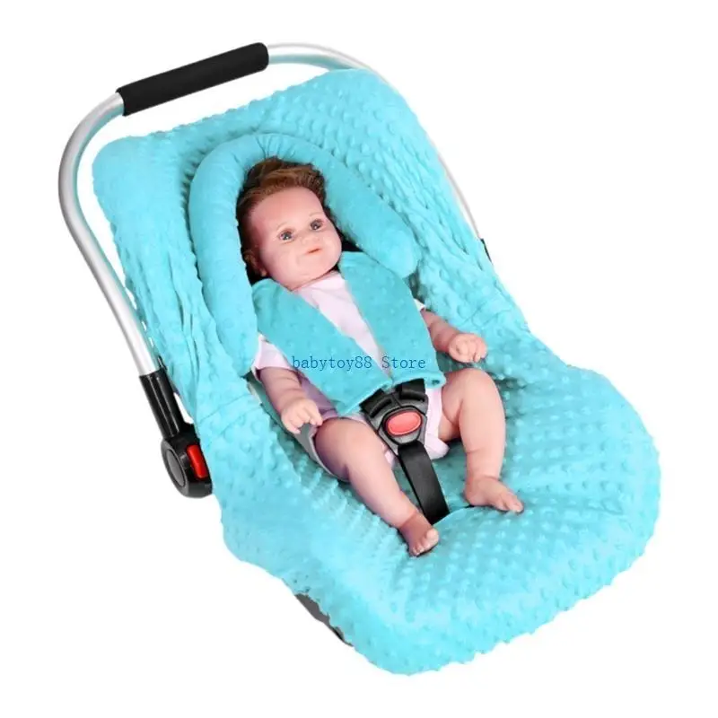 Y4UD 1 세트 베이비 카시트 헤드 지원 베개 어깨 끈 커버가 추가 안락함