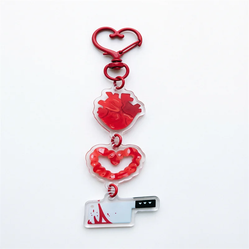 Horror Cute Guts & Knife | Lin - Retro Gaming Keychain ulasan dan harga