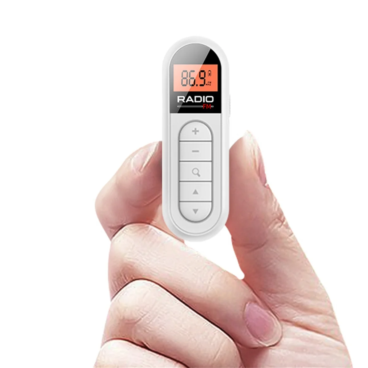 POP-lFM Radio retroilluminata Display LCD Mini radio tascabile con clip con cuffie da 3,5 mm Radio walkman personale per passeggiate